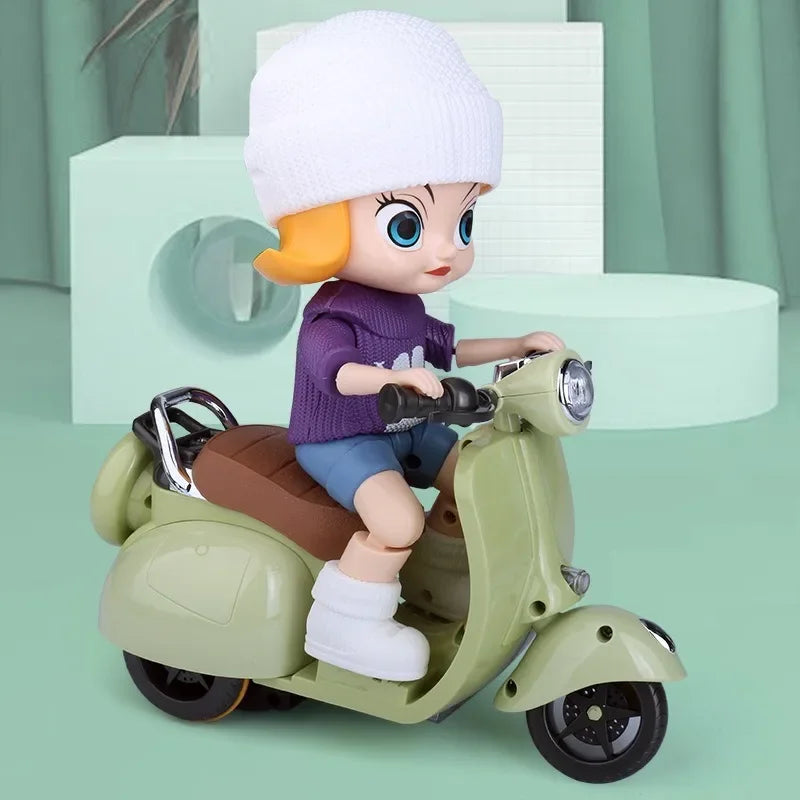 Mini Electric Motorcycle for Dolls (With Lights & Music)