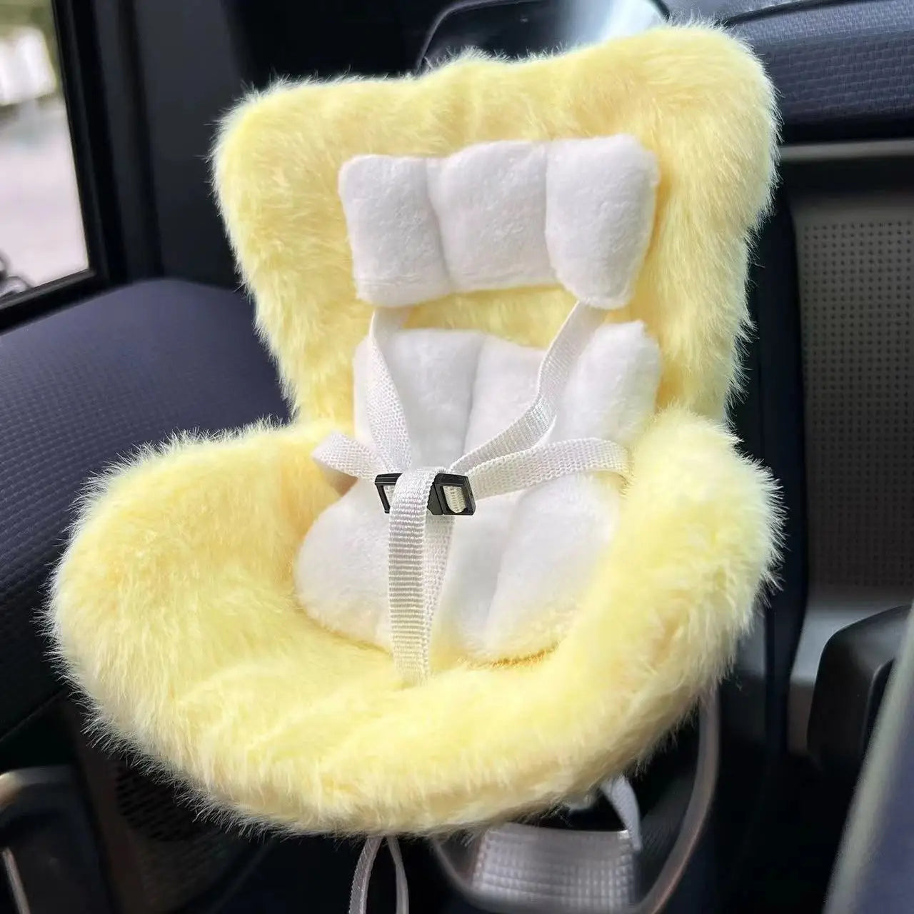 Plush Car Safety Seat for Dolls (Fits Up to 18cm – Kawaii Aromatherapy Style)