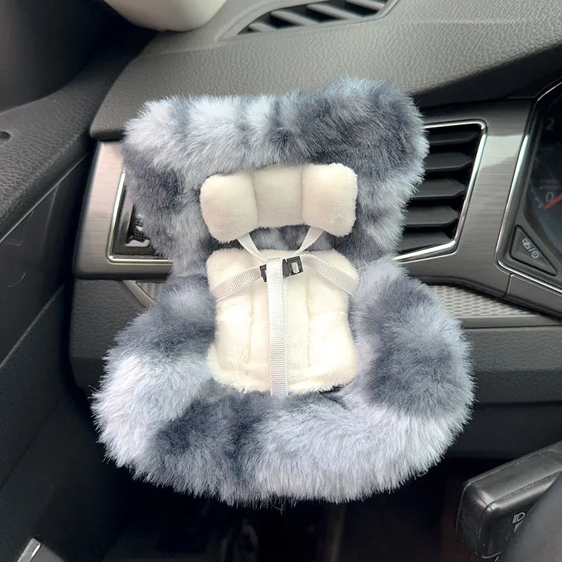 Plush Car Safety Seat for Dolls (Fits Up to 18cm – Kawaii Aromatherapy Style)