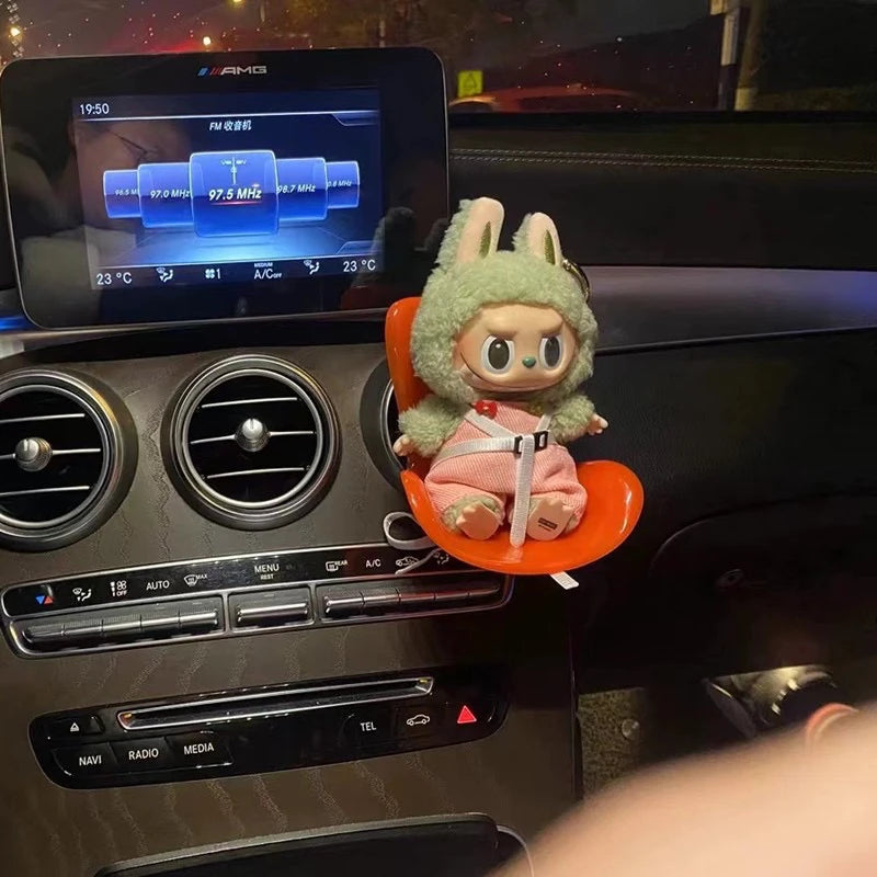 Plush Car Safety Seat for Dolls (Fits Up to 18cm – Kawaii Aromatherapy Style)