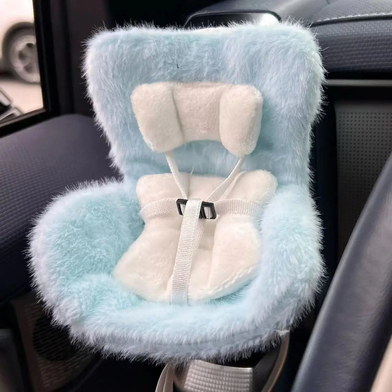 Plush Car Safety Seat for Dolls (Fits Up to 18cm – Kawaii Aromatherapy Style)