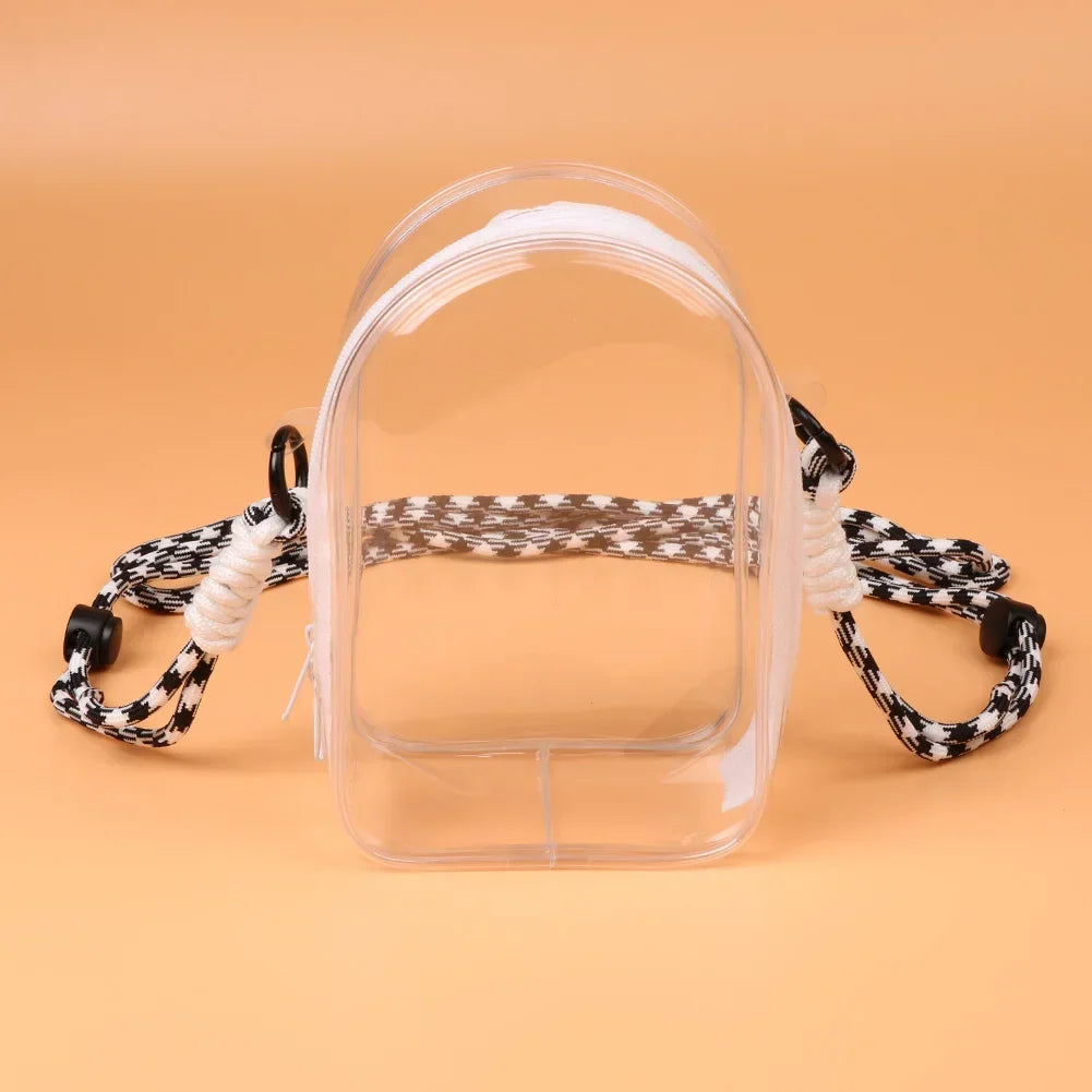 Labubu Shoulder Carry Case (15cm Sitting Party PVC Dustproof Bag)