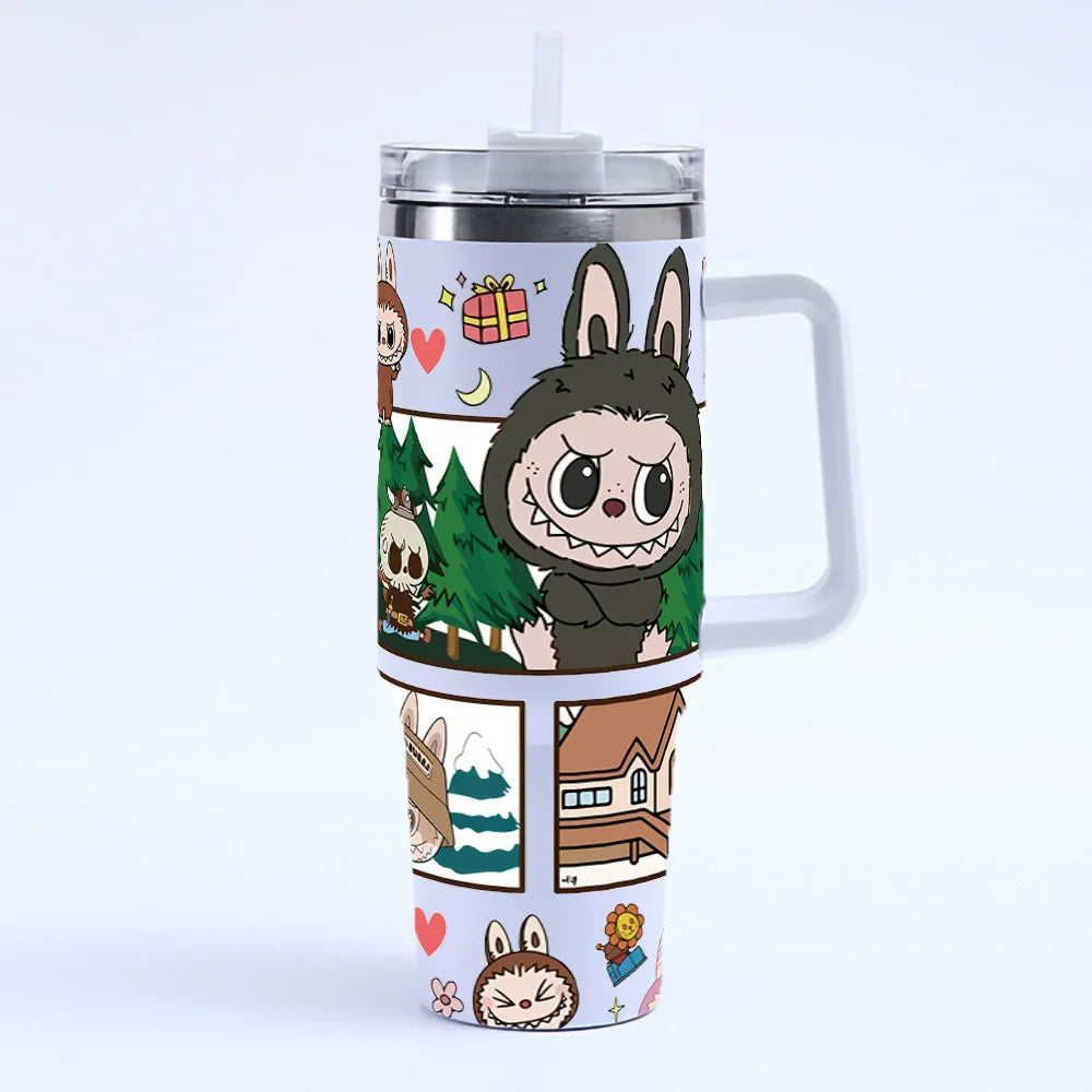 40oz Premium Stainless Steel Tumbler with Straw & Lid (Handgrip Design – BPA-Free)