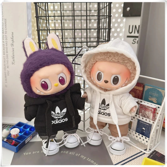 Trendy Hoodie & Pants Set for 15–17cm Dolls