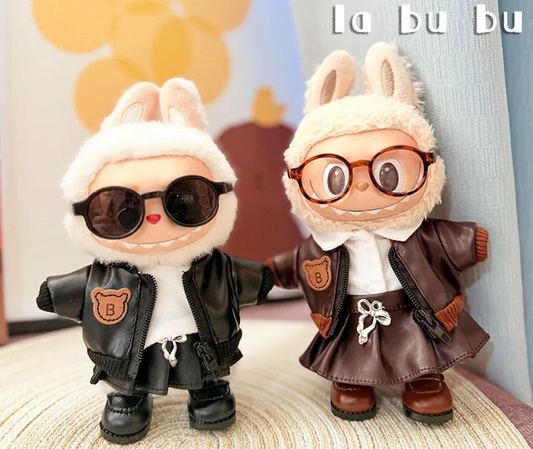 Lu³ – Plush Doll Outfit: Leather Party Set (Cool + Sweet Edition)