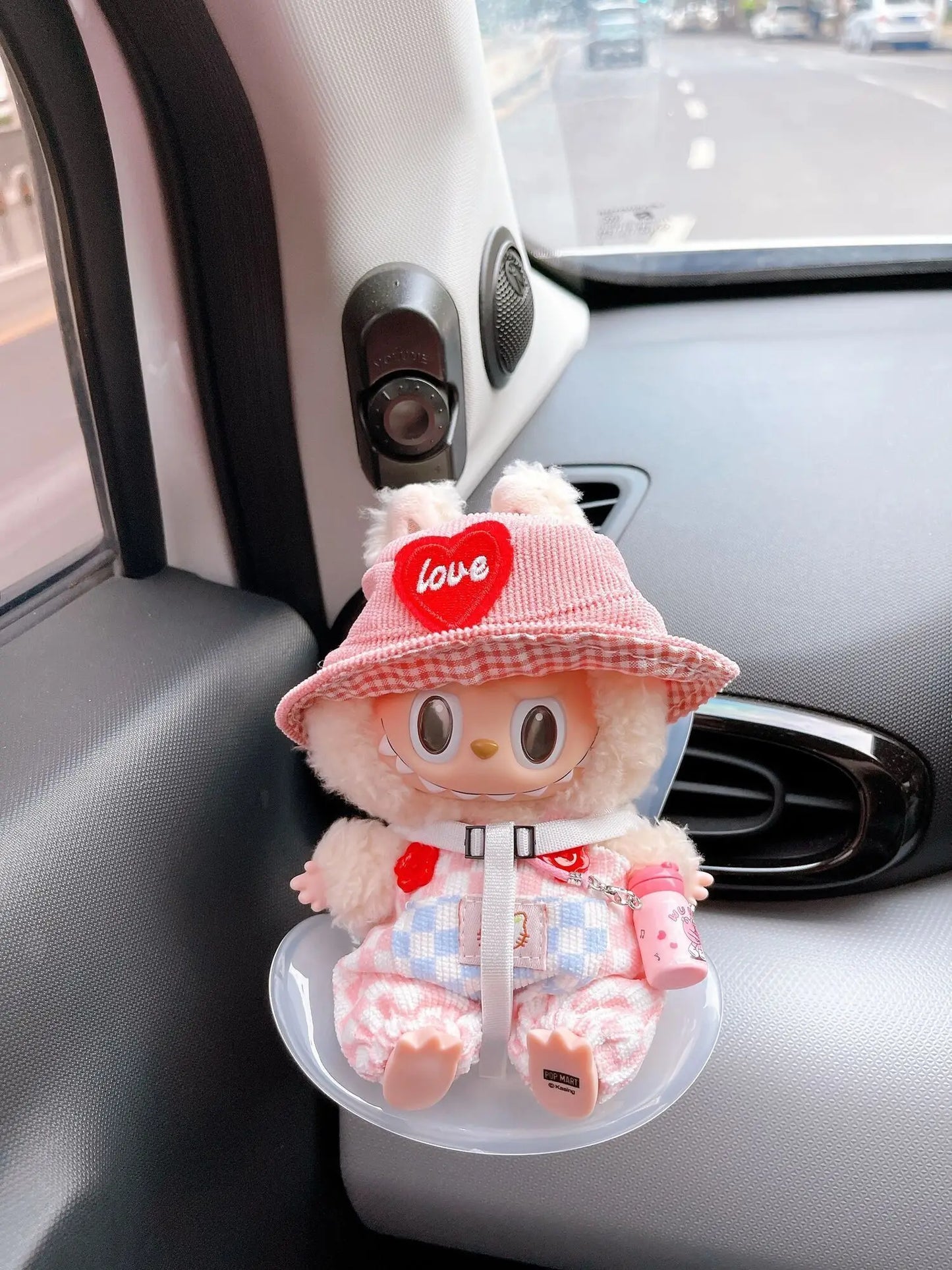 Plush Car Safety Seat for Dolls (Fits Up to 18cm – Kawaii Aromatherapy Style)