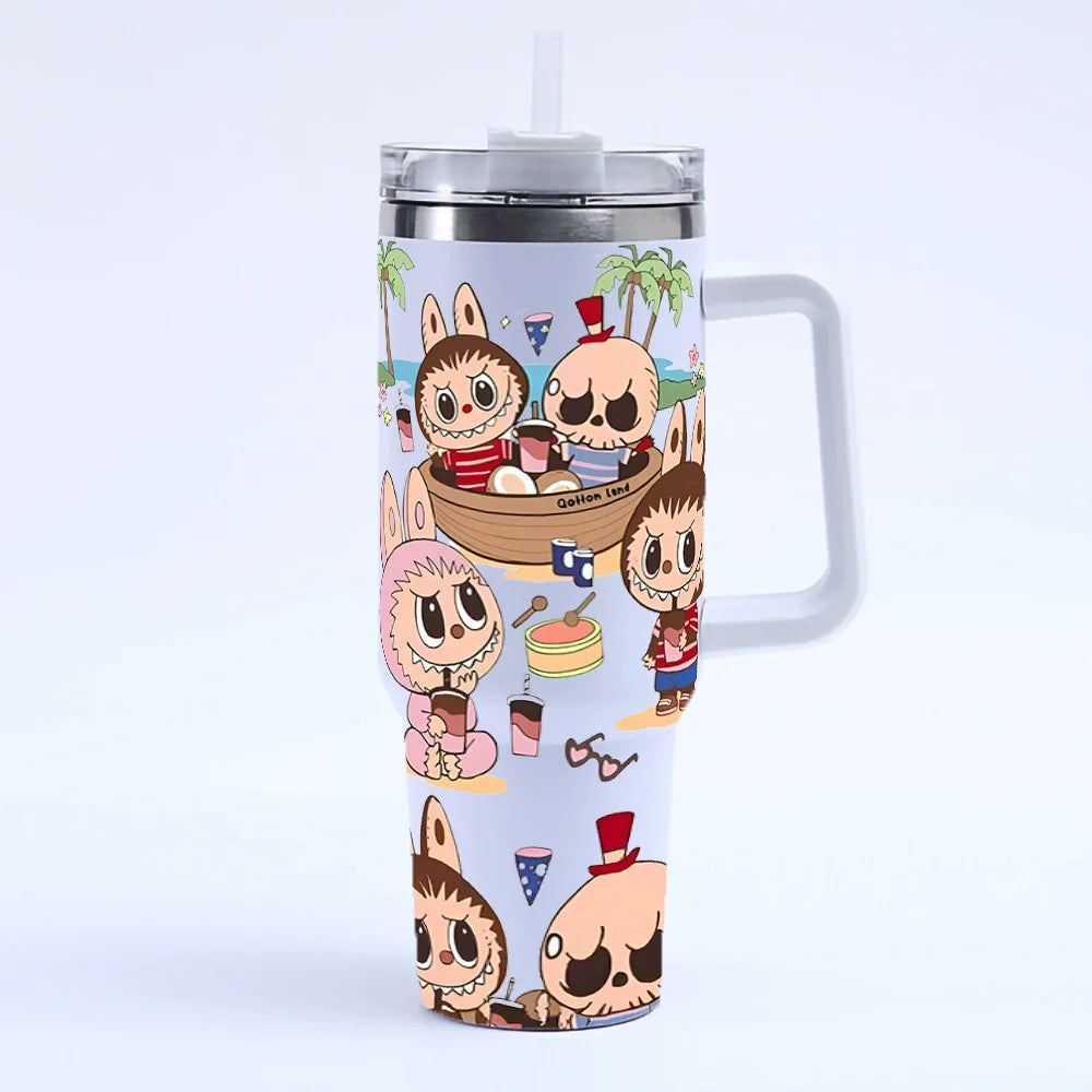 40oz Premium Stainless Steel Tumbler with Straw & Lid (Handgrip Design – BPA-Free)