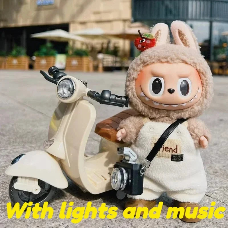 Mini Electric Motorcycle for Dolls (With Lights & Music)