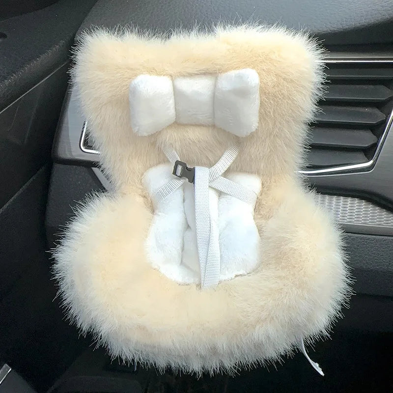 Plush Car Safety Seat for Dolls (Fits Up to 18cm – Kawaii Aromatherapy Style)