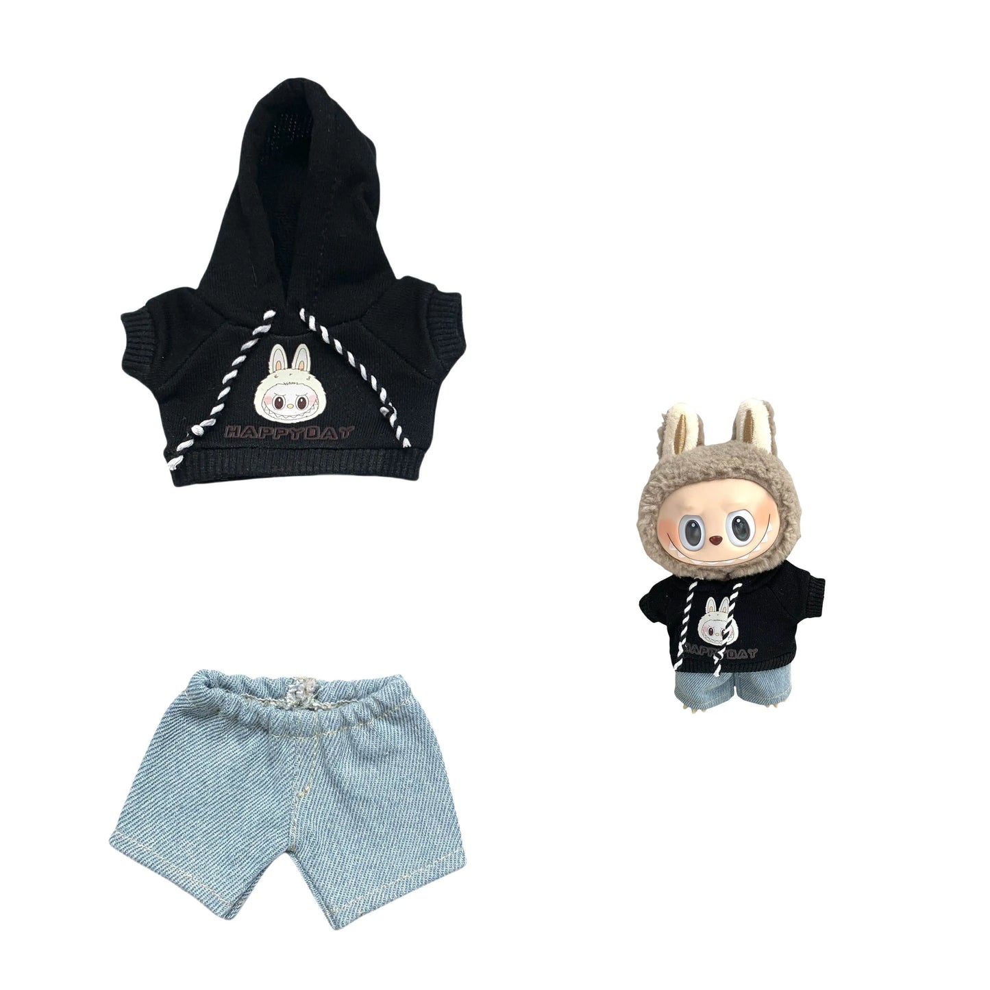 K-pop Inspired Outfit with Accessories – Fits Plush & Vinyl Figures