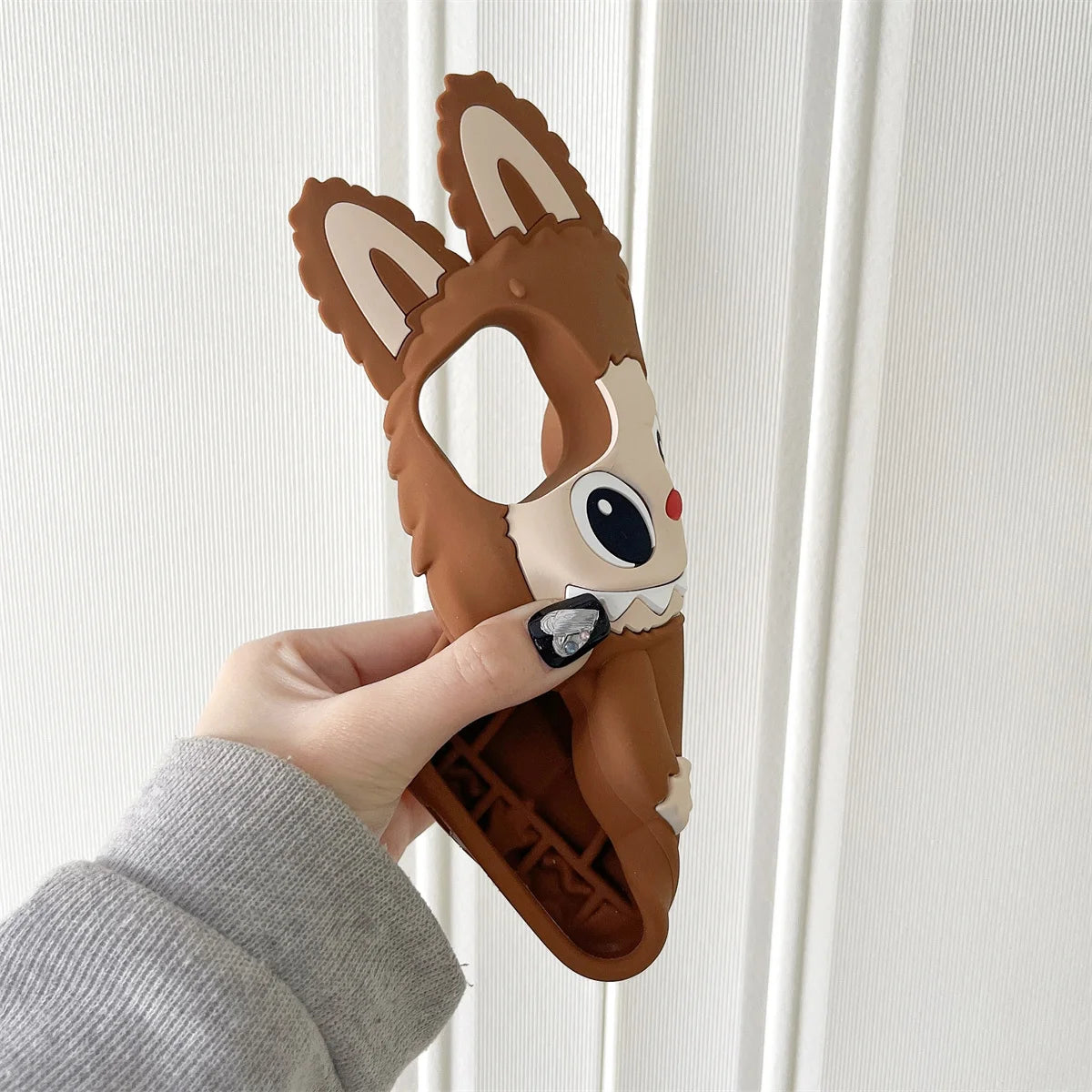 3D Stereoscopic Tab Silicone Phone Case – Full Protection for iPhone 11–15 Pro Max