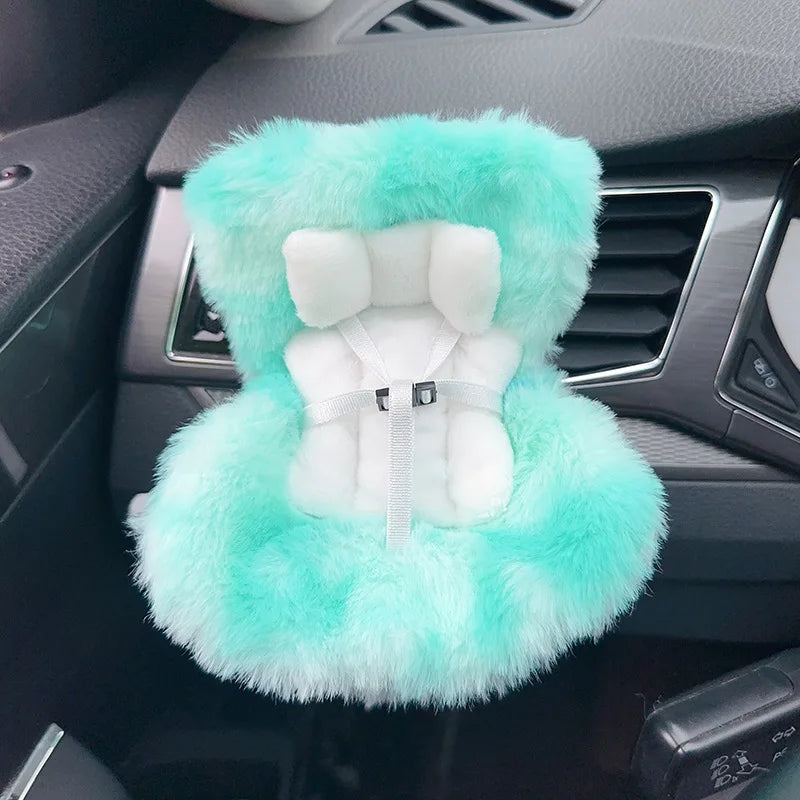 Plush Car Safety Seat for Dolls (Fits Up to 18cm – Kawaii Aromatherapy Style)