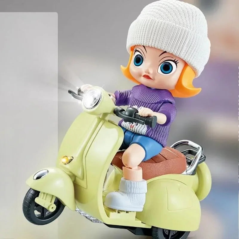 Mini Electric Motorcycle for Dolls (With Lights & Music)