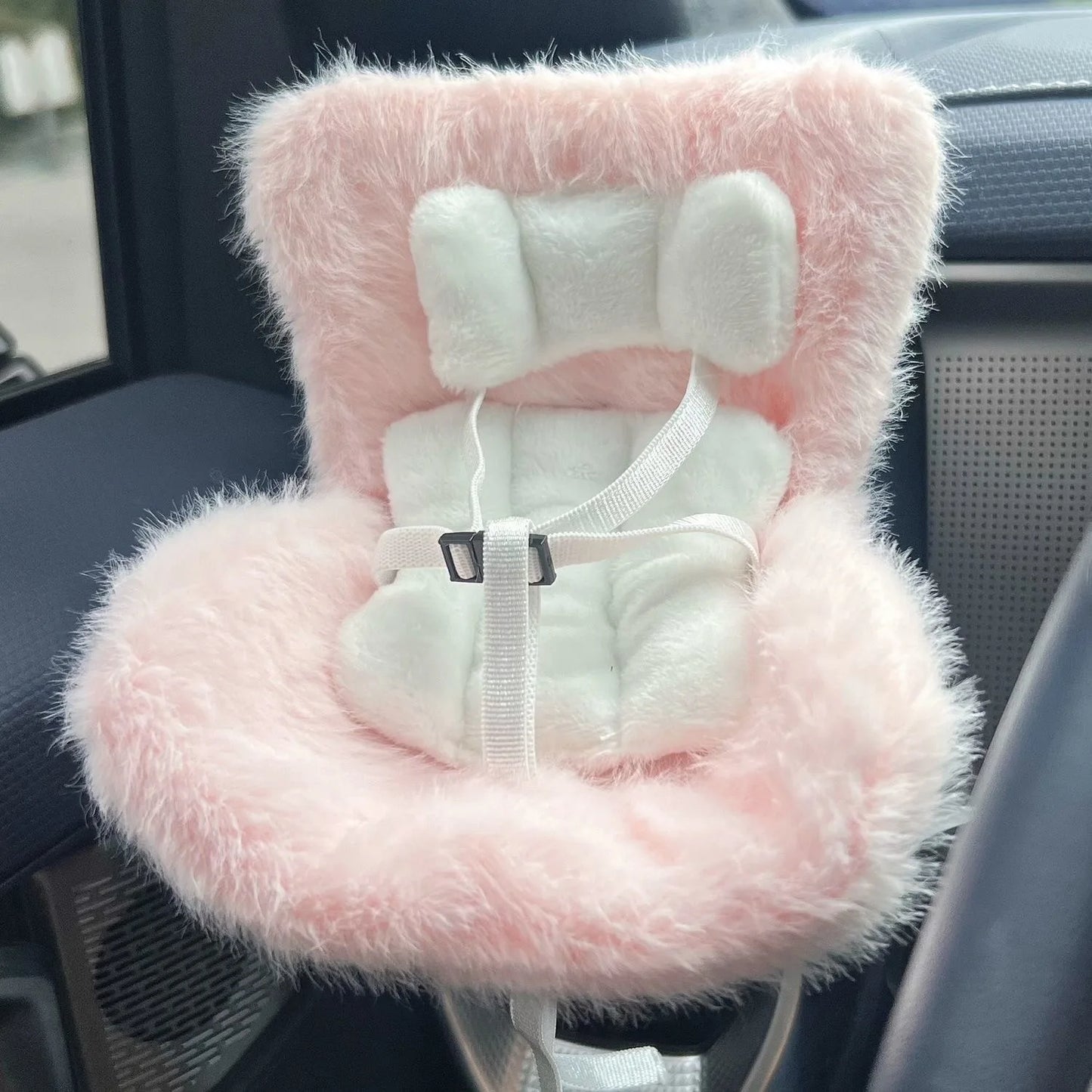 Plush Car Safety Seat for Dolls (Fits Up to 18cm – Kawaii Aromatherapy Style)