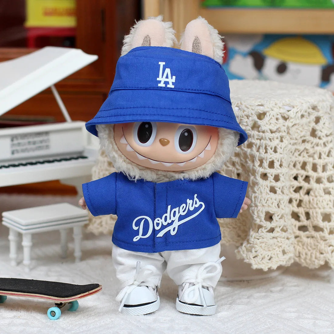 Athletic Fashion Pack for Labubu Dolls (Baseball Jacket Style)