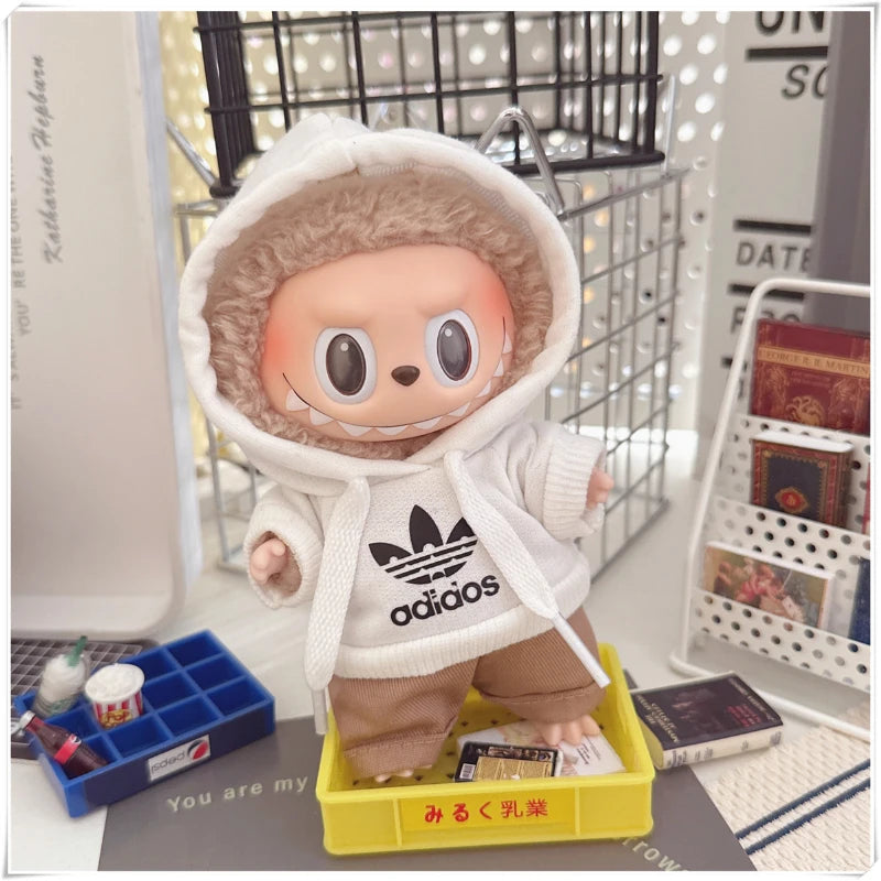 Trendy Hoodie & Pants Set for 15–17cm Dolls